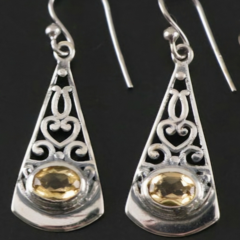 Sterling And Quartz Earrings